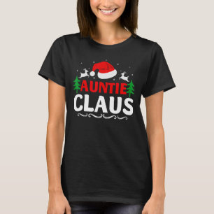 Auntie Claus Santa Kerstmis Matching Family Pajam T-shirt