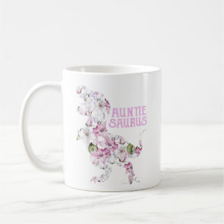 Auntie Dinosaur Floral Flower Birthday Gifts   Koffiemok