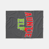Auntie Elf Christmas Family Matching Group Xmas Si Fleece Deken (Voorkant (Horizontaal))