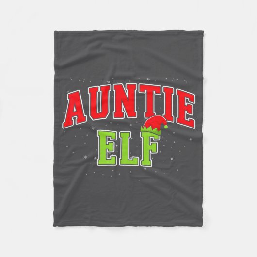 Auntie Elf Christmas Family Matching Group Xmas Si Fleece Deken (Voorkant)