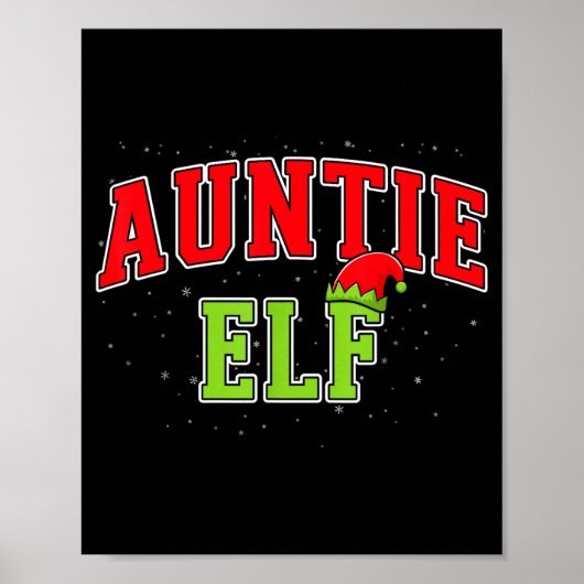 Auntie Elf Christmas Family Matching Group Xmas Si Poster (Voorkant)