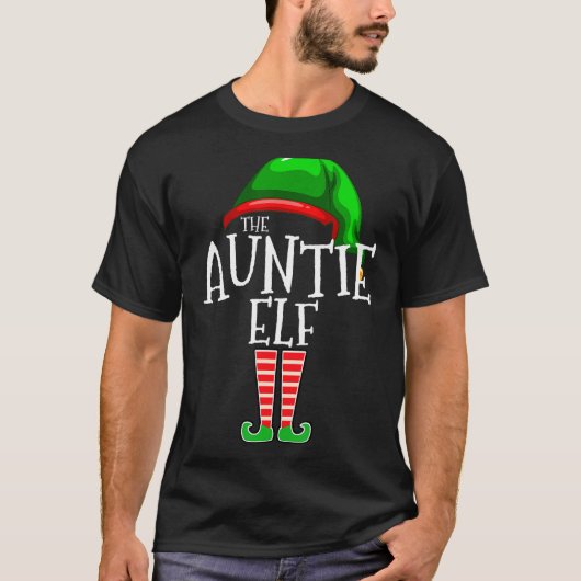 Auntie Elf Family Matching Group Kerstmis Aun T-shirt (Voorkant)