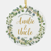 Auntie en Eerste Kerstmis met oom Keramisch Ornament (Voorkant)