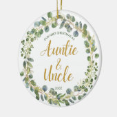Auntie en Eerste Kerstmis met oom Keramisch Ornament (Links)