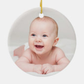 Auntie Established 2 Baby Photo Cute Heart Keramisch Ornament (Achterkant)