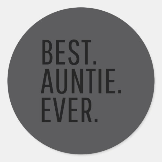 Auntie Ever Funny Auntie  Ronde Sticker (Voorkant)