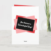 Auntie foto naam rode zwarte verjaardag kaart (Achterkant)