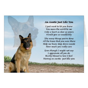 Auntie gedicht - German Shepherd Dog