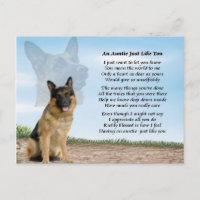 Auntie gedicht - German Shepherd Dog