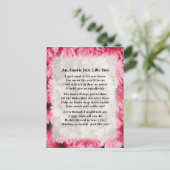 Auntie gedicht - Roze Floral ontwerp Briefkaart (Staand voorkant)
