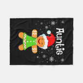 Auntie Gingerbread Family Matching Christmas Women Fleece Deken (Voorkant (Horizontaal))