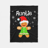 Auntie Gingerbread Family Matching Christmas Women Fleece Deken (Voorkant)