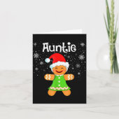Auntie Gingerbread Family Matching Christmas Women Kaart (Voorkant)