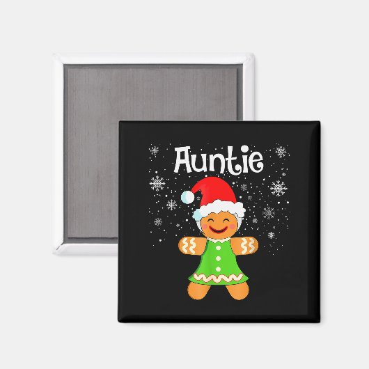 Auntie Gingerbread Family Matching Christmas Women Magneet (Voorkant / Achterkant)