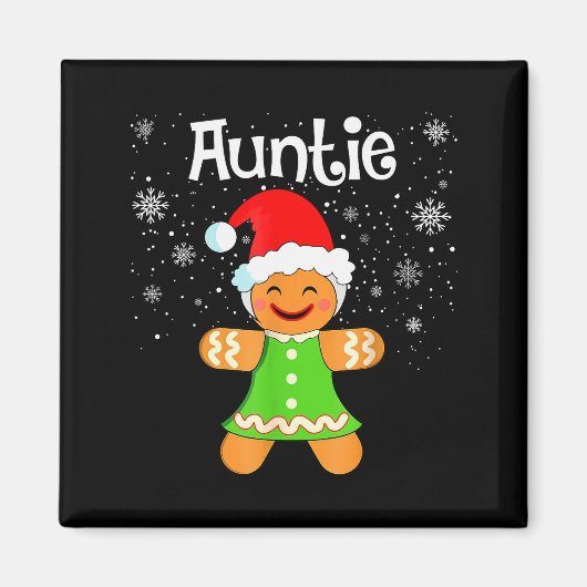 Auntie Gingerbread Family Matching Christmas Women Magneet (Voorkant)
