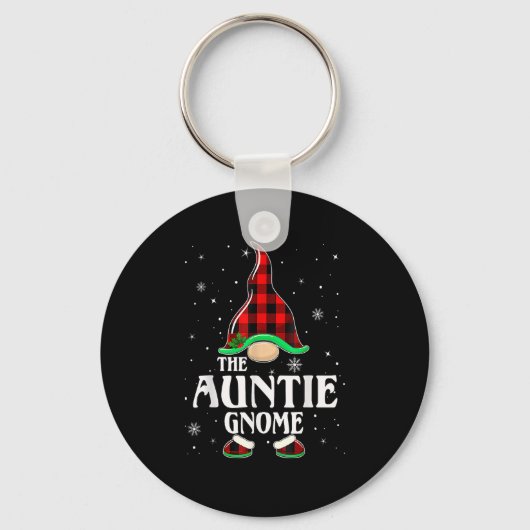 Auntie Gnome Buffalo Pset Matching Family Christm Sleutelhanger (Voorkant)