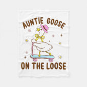 Auntie Goose On The Loose Funny Birthday Matching  Fleece Deken (Voorkant)