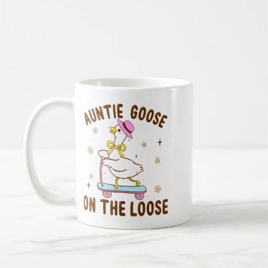 Auntie Goose On The Loose Funny Birthday Matching  Koffiemok (Links)
