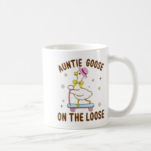 Auntie Goose On The Loose Funny Birthday Matching  Koffiemok (Rechts)
