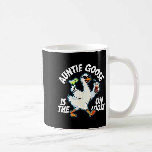 Auntie Goose On The Loose Funny Drinking Gift  Koffiemok (Rechts)