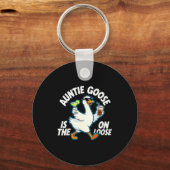 Auntie Goose On The Loose Funny Drinking Gift  Sleutelhanger (Voorkant)