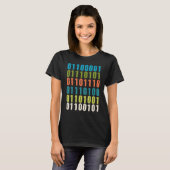 Auntie In Binary Code Aunt Coder Programmers Tech T-shirt (Voorkant volledig)