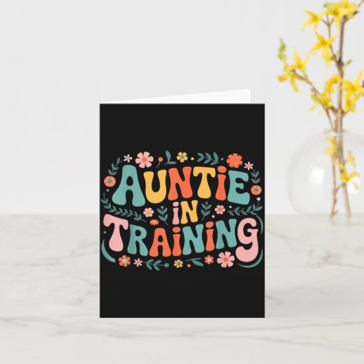 Auntie In Training Aun For Hostal Labor Nephew Kaart (Gele Bloem)