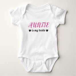 Auntie is mijn beste hart roze zwart romper