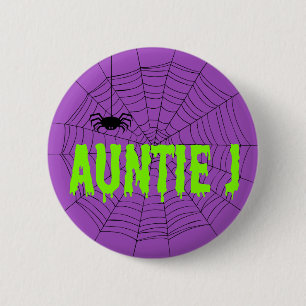 Auntie J Green Driving Font Spider Web Button