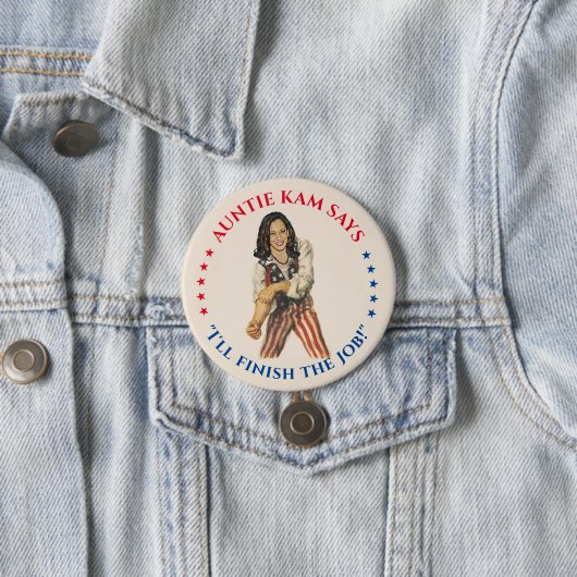 Auntie Kam 2024 Ronde Button 7,6 Cm (In situ)