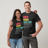Auntie kent alles wat de beste tante is t-shirt (Unisex)