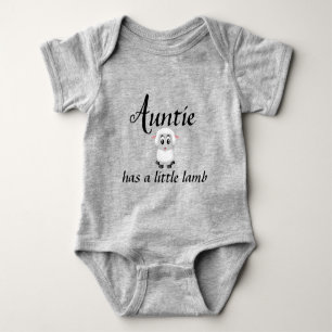 Auntie Little Lamb Niece Nephew Newborn Cute Romper