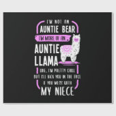 Auntie Llama Cadeaupapier (Vlak)