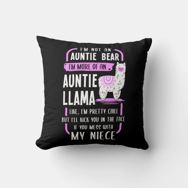 Auntie Llama Kussen (Voorkant)
