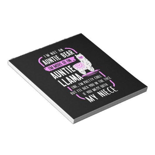 Auntie Llama Notitieblok (Schuin)