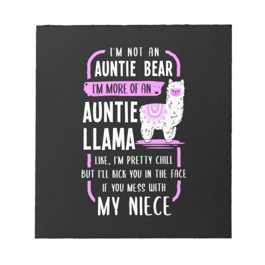Auntie Llama Notitieblok (Voorkant)