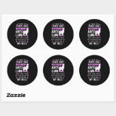 Auntie Llama Ronde Sticker (Vel)