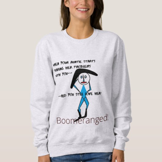 Auntie Love 'Ash' Sweatshirt Boomeranged (Voorkant)