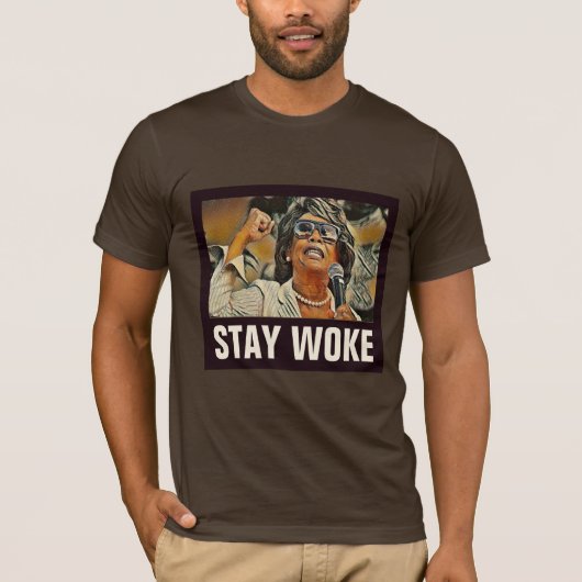 Auntie Maxine "Blijf wakker" #2 Politiek tegen Tru T-shirt (Voorkant)