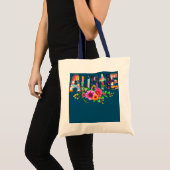 Auntie met Butterflies blaast nieuwe tante Tote Bag (Voorkant (product))