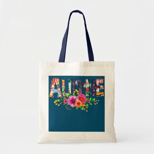 Auntie met Butterflies blaast nieuwe tante Tote Bag (Voorkant)