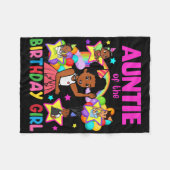 Auntie Of Birthday Girl Gracie Birthday Dolls Girl Fleece Deken (Voorkant (Horizontaal))