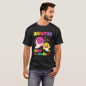 Auntie Of The Baby Shark Birthday Auntie Shark T-shirt (Voorkant volledig)