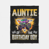 Auntie Of The Birthday Boy Monster Truck Birthday  Fleece Deken (Voorkant)