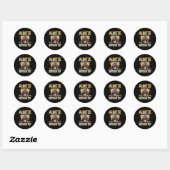 Auntie Of The Birthday Boy Monster Truck Birthday  Ronde Sticker (Vel)