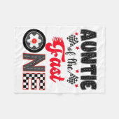 Auntie Of The Fast One Car Racing Dad 1st Birthday Fleece Deken (Voorkant (Horizontaal))