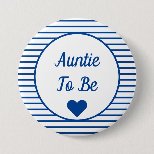 Auntie om Baby shower Button te zijn (Voorkant)