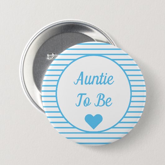 Auntie om Baby shower Button te zijn (Voorkant /achterkant)