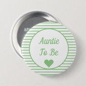 Auntie om Baby shower Button te zijn (Voorkant /achterkant)