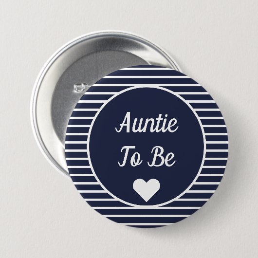 Auntie om Baby shower Button te zijn (Voorkant /achterkant)